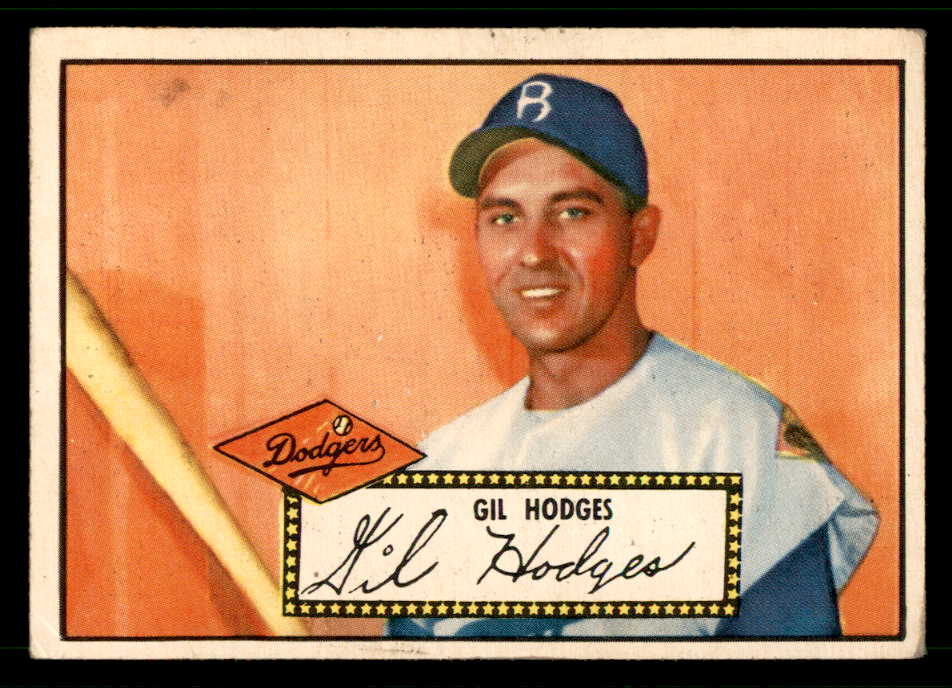 1952 Topps Baseball #036 Gil Hodges Dodgers VG-EX Red 541947