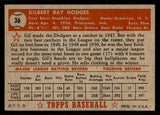 1952 Topps Baseball #036 Gil Hodges Dodgers VG-EX Red 541947