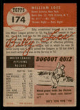 1953 Topps Baseball #174 Billy Loes Dodgers VG-EX 541953