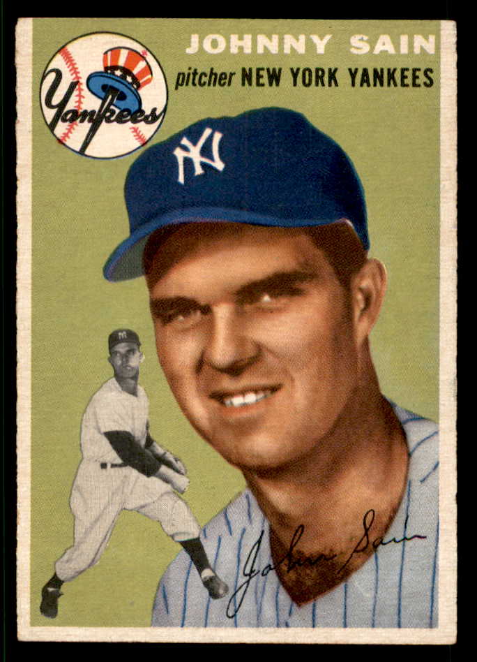 1954 Topps Baseball #205 Johnny Sain Yankees EX-MT 541963