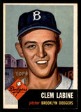 1953 Topps Baseball #014 Clem Labine Dodgers EX-MT 541973