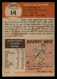 1953 Topps Baseball #014 Clem Labine Dodgers EX-MT 541973
