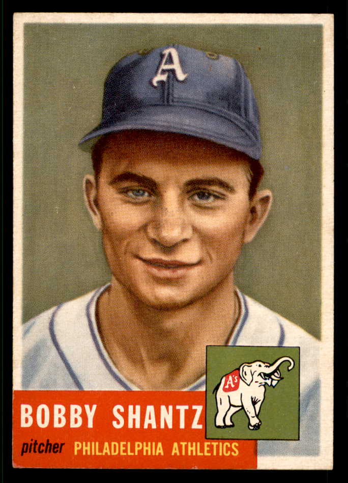 1953 Topps Baseball #225 Bobby Shantz A's EX-MT 541976