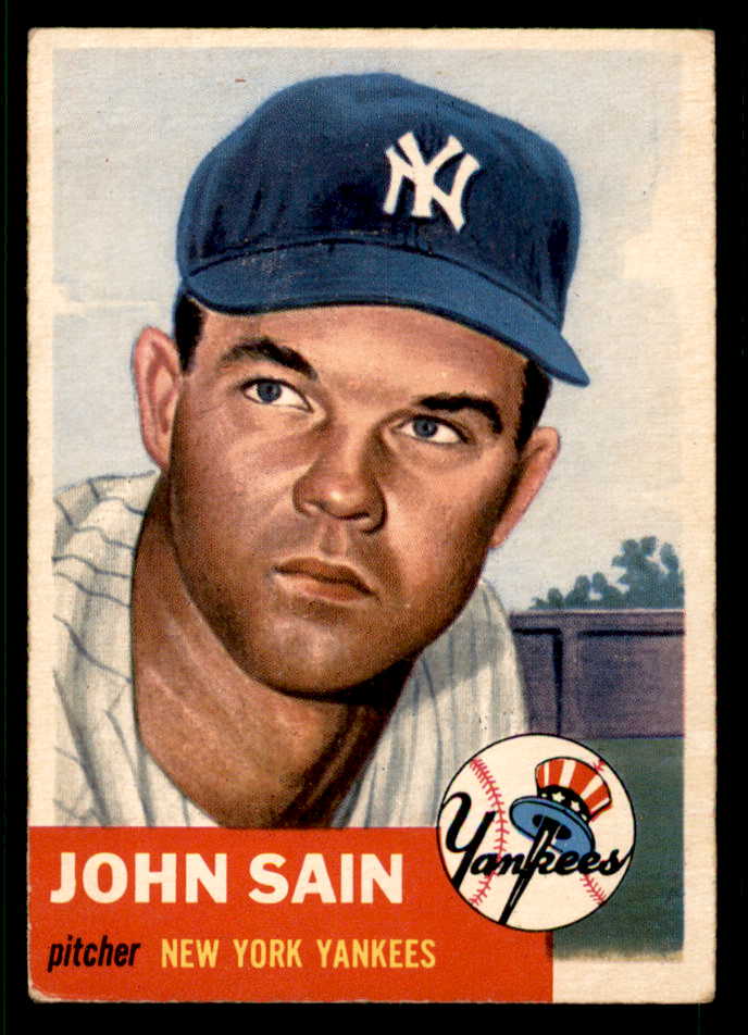 1953 Topps Baseball #119 Johnny Sain Yankees VG-EX 541981