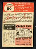 1953 Topps Baseball #119 Johnny Sain Yankees VG-EX 541981