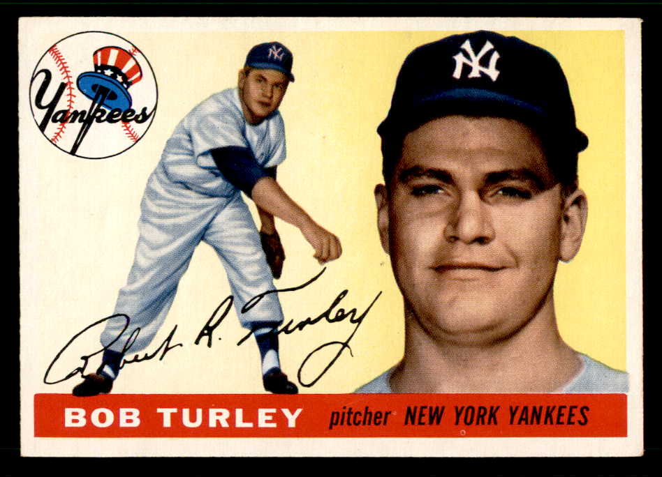 1955 Topps Baseball #038 Bob Turley Yankees EX-MT 541982
