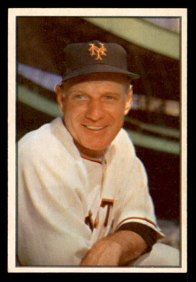 1953 Bowman Color Baseball #055 Leo Durocher Giants EX-MT 542000