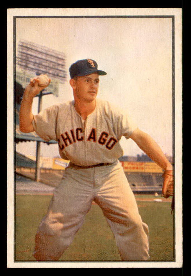 1953 Bowman Color Baseball #018 Nellie Fox White Sox VG trimmed 542006