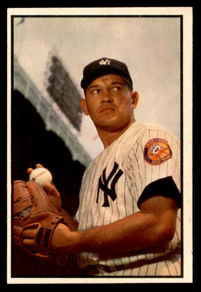 1953 Bowman Color Baseball #068 Allie Reynolds Yankees VG trimmed 542007
