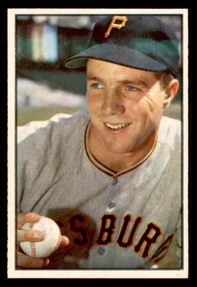 1953 Bowman Color Baseball #016 Bob Friend Pirates VG trimmed 542008