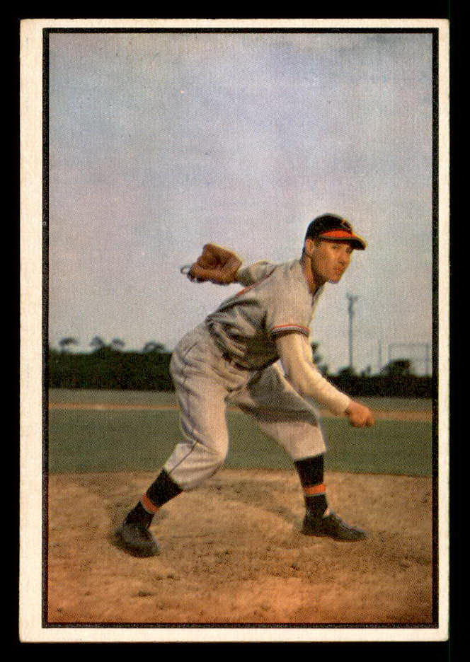 1953 Bowman Color Baseball #114 Bob Feller Indians VG trimmed 542010