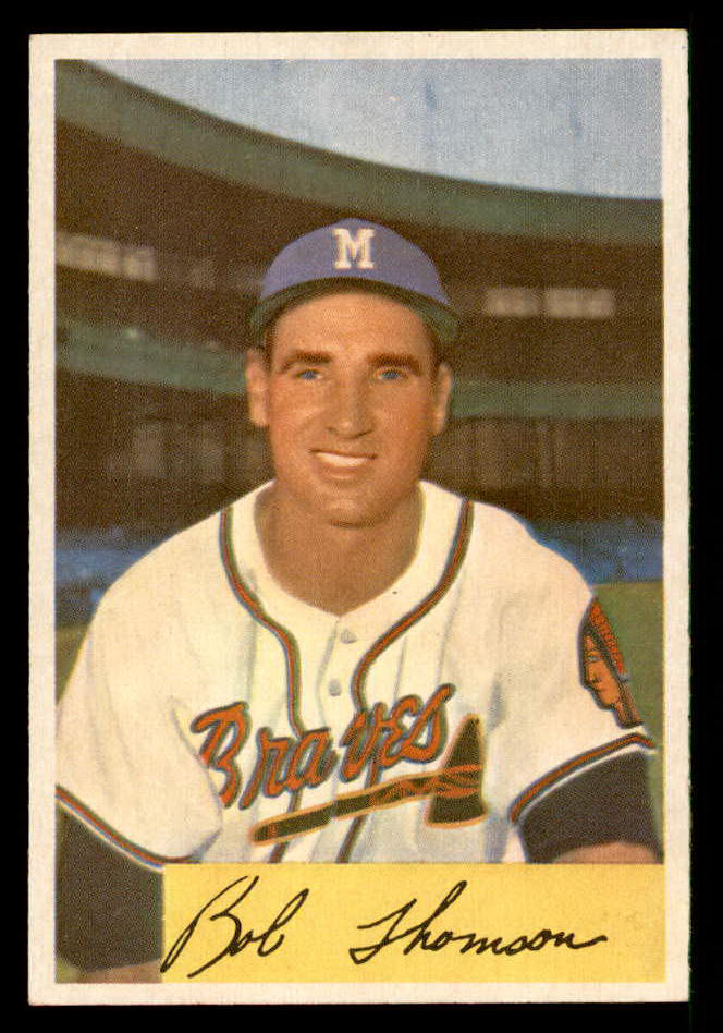 1954 Bowman Baseball #201 Bobby Thomson Braves EX-MT 542018
