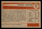1954 Bowman Baseball #002 Jackie Jensen Red Sox EX 542028