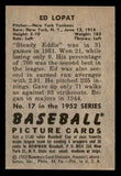 1952 Bowman Baseball #017 Eddie Lopat Yankees EX-MT 542040