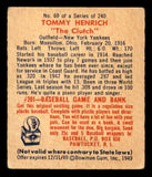 1949 Bowman Baseball #069 Tommy Henrich Yankees VG-EX 542048