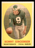 1958 Topps Football #090 Sonny Jurgensen Eagles VG-EX 542063