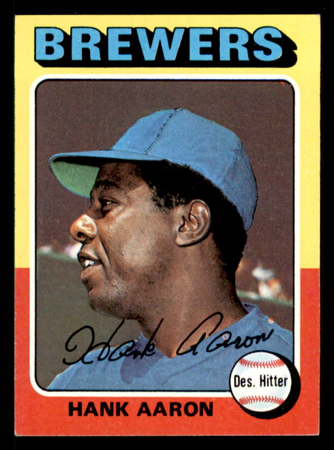 1975 Topps Baseball #660 Hank Aaron Brewers EX-MT 542073