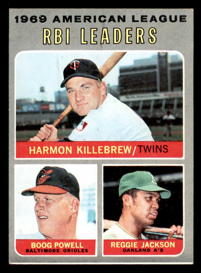 1970 Topps Baseball #064 A.L. RBI Leaders Killebrew EX-MT 542079