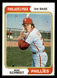 1974 Topps Baseball #283 Mike Schmidt Phillies EX 542099