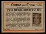1972 Topps Baseball #434 Johnny Bench IA Reds EX 542124