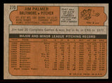 1972 Topps Baseball #270 Jim Palmer Orioles VG-EX 542147