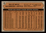 1972 Topps Baseball #049 Willie Mays Giants VG-EX 542158