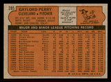 1972 Topps Baseball #285 Gaylord Perry Indians EX-MT 542185