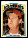 1972 Topps Baseball #510 Ted Williams Rangers EX 542195