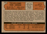 1972 Topps Baseball #510 Ted Williams Rangers EX 542195
