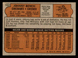 1972 Topps Baseball #433 Johnny Bench Reds VG-EX 542204