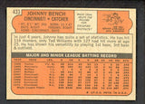 1972 Topps Baseball #433 Johnny Bench Reds VG-EX 542206