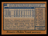 1978 Topps Baseball #173 Robin Yount Brewers EX+/EX-MT 542236