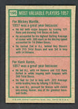1975 Topps Baseball #195 Mickey Mantle Hank Aaron EX-MT 542258