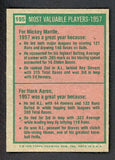 1975 Topps Baseball #195 Mickey Mantle Hank Aaron EX-MT 542259