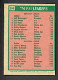 1975 Topps Baseball #308 RBI Leaders Johnny Bench EX-MT 542327
