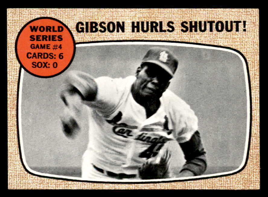 1968 Topps Baseball #154 World Series Game 4 Bob Gibson EX-MT 542330