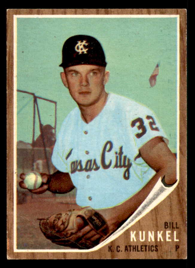 1962 Topps Baseball #147 Bill Kunkel A's VG-EX Variation 542346