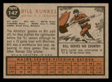 1962 Topps Baseball #147 Bill Kunkel A's VG-EX Variation 542346