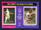 1975 Topps Baseball #195 Mickey Mantle Hank Aaron EX-MT 542356