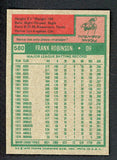 1975 Topps Baseball #580 Frank Robinson Indians EX-MT 542363