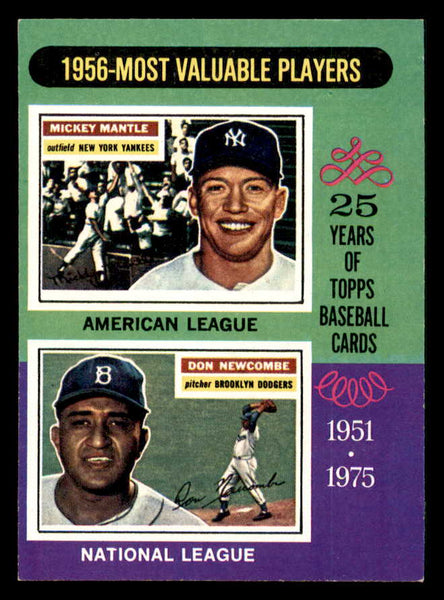 1975 Topps Baseball #194 Mickey Mantle Don Newcombe EX-MT 542373
