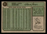 1974 Topps Baseball #001 Hank Aaron Braves VG-EX 542374