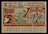 1956 Topps Baseball #031 Hank Aaron Braves FR-GD tack hole Gray 542385
