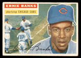 1956 Topps Baseball #015 Ernie Banks Cubs VG-EX White 542386