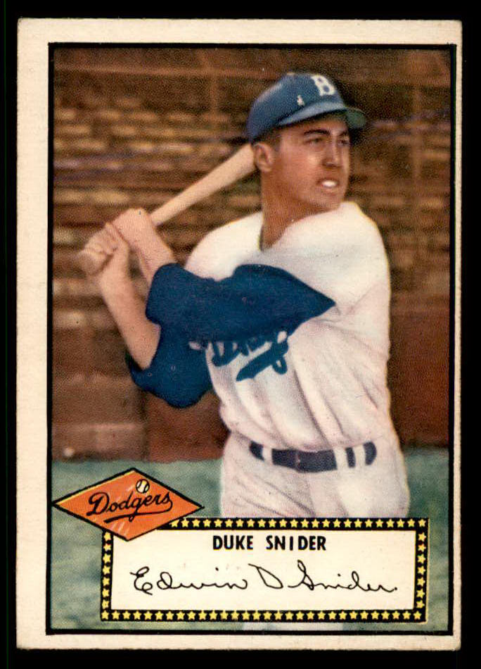 1952 Topps Baseball #037 Duke Snider Dodgers EX Black 542393