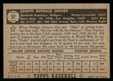 1952 Topps Baseball #037 Duke Snider Dodgers EX Black 542393