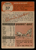 1953 Topps Baseball #037 Eddie Mathews Braves VG 542394