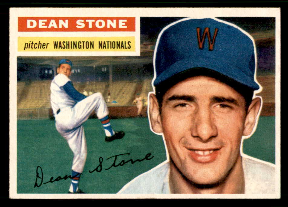 1956 Topps Baseball #087 Dean Stone Senators EX-MT Gray 542399