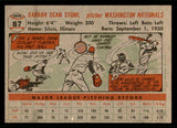 1956 Topps Baseball #087 Dean Stone Senators EX-MT Gray 542399