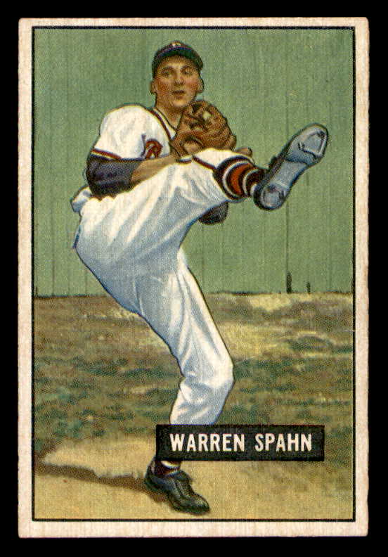1951 Bowman Baseball #134 Warren Spahn Braves EX-MT 542405